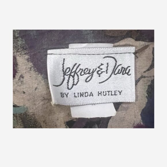 Vintage Jeffrey & Dara Linda Hutley Jacket Skirt Set Size 22 100% Rayon Floral - Picture 5 of 6